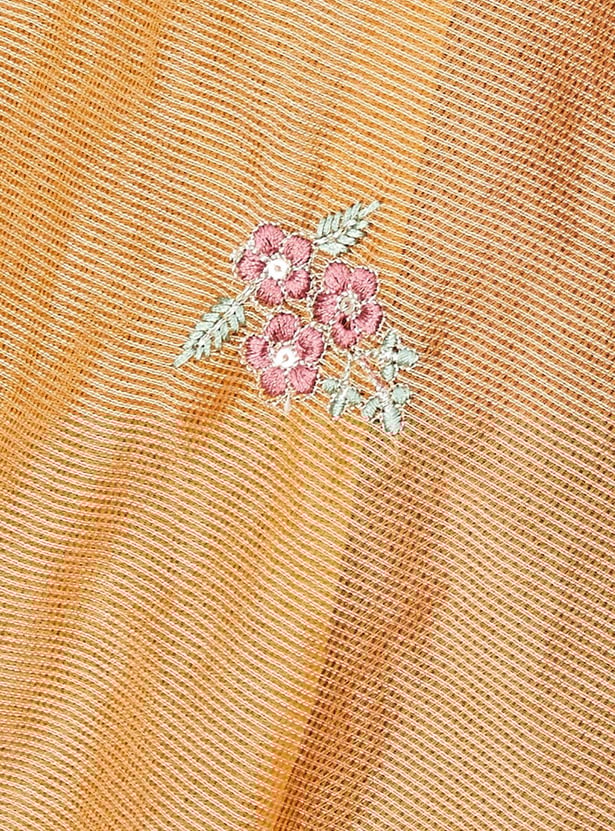 Women Embroidered Dupatta with Lace Trim