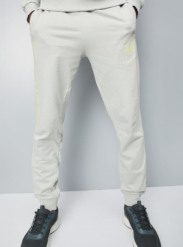 Men Graphic Printed Elasticated Skinny Fit Sports Joggers