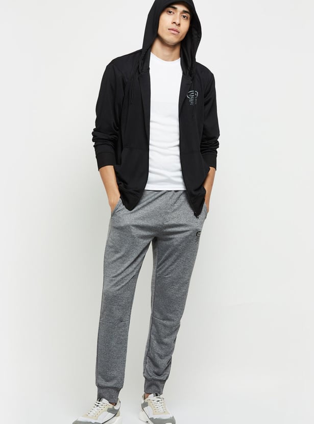 Men Hooded Zipped Active Training Sweatshirt