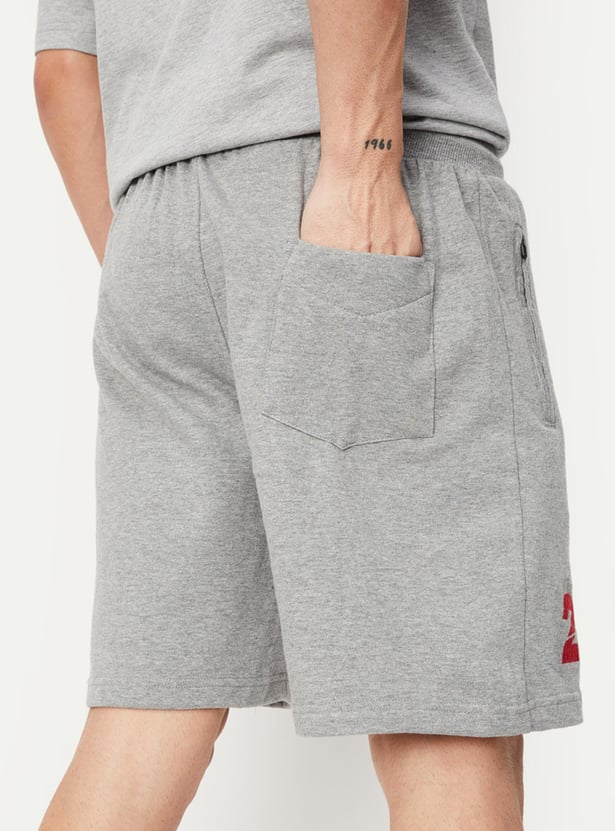 Men Printed Athleisure Football Shorts