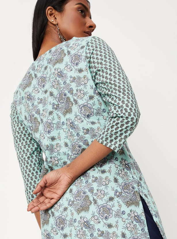 Women Floral Printed Straight Kurta