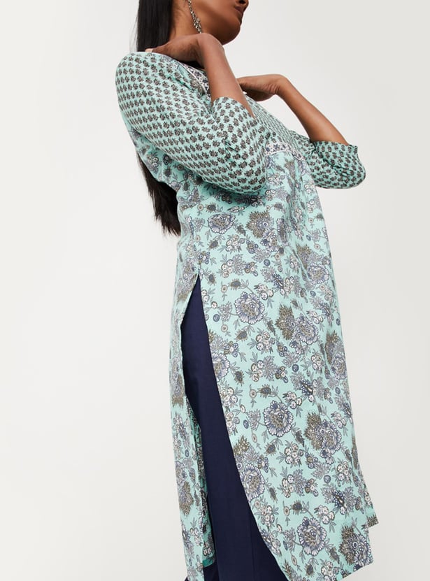 Women Floral Printed Straight Kurta