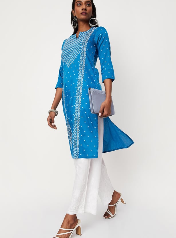 Women Bandhini Printed Straight Kurta