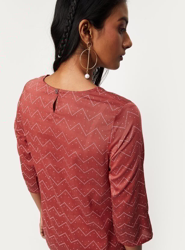 Women Rangoli Printed Straight Kurta