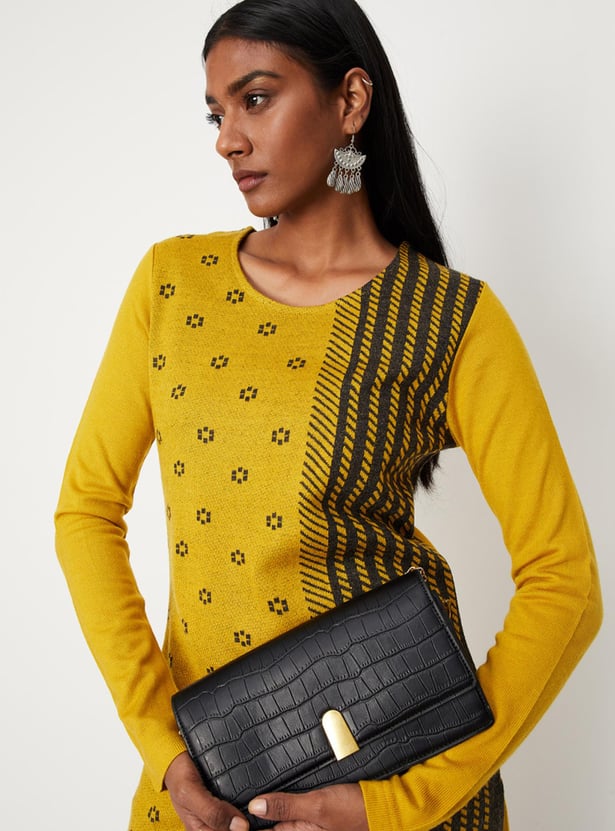 Women Jacquard Knit Winter Kurta