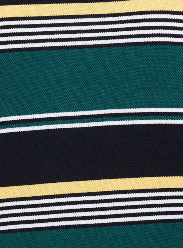 Men Striped Slim Fit Polo T-shirt