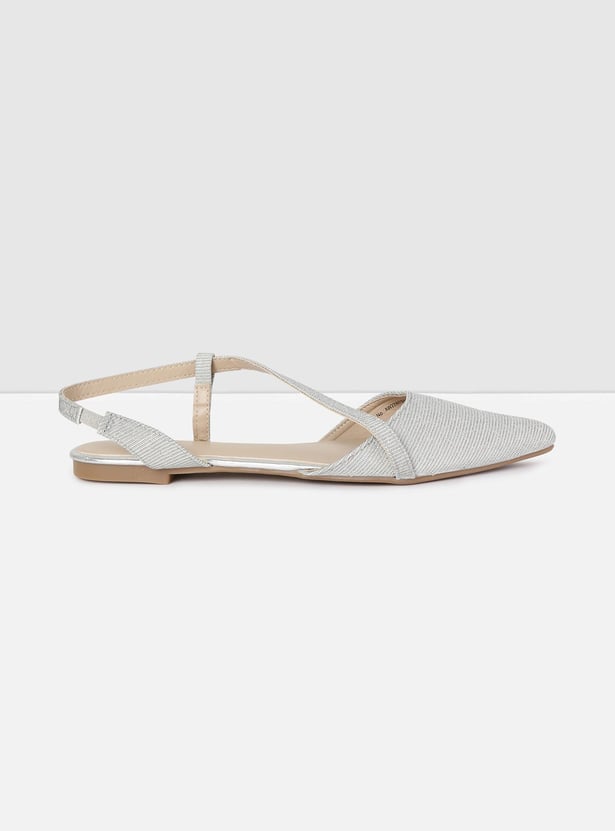 Women Textured Sling Back Mules