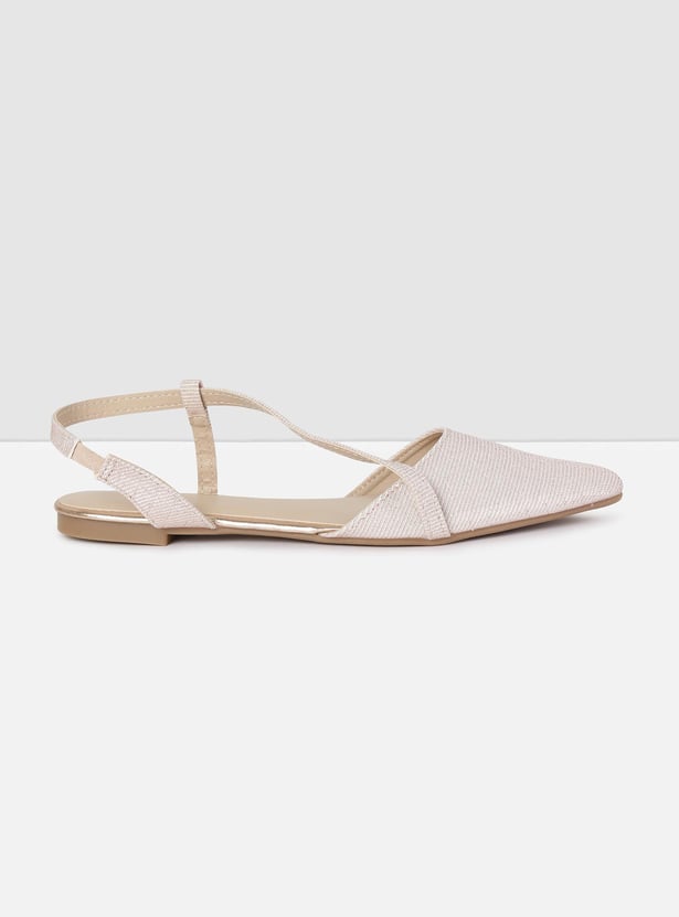 Women Textured Sling Back Mules