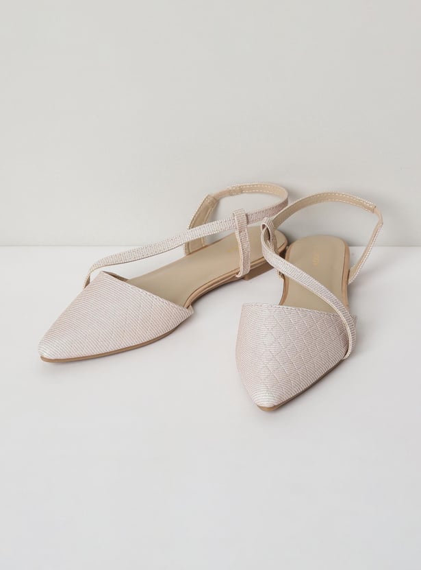 Women Textured Sling Back Mules