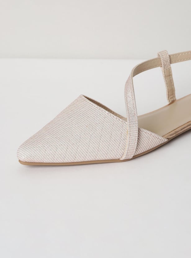Women Textured Sling Back Mules