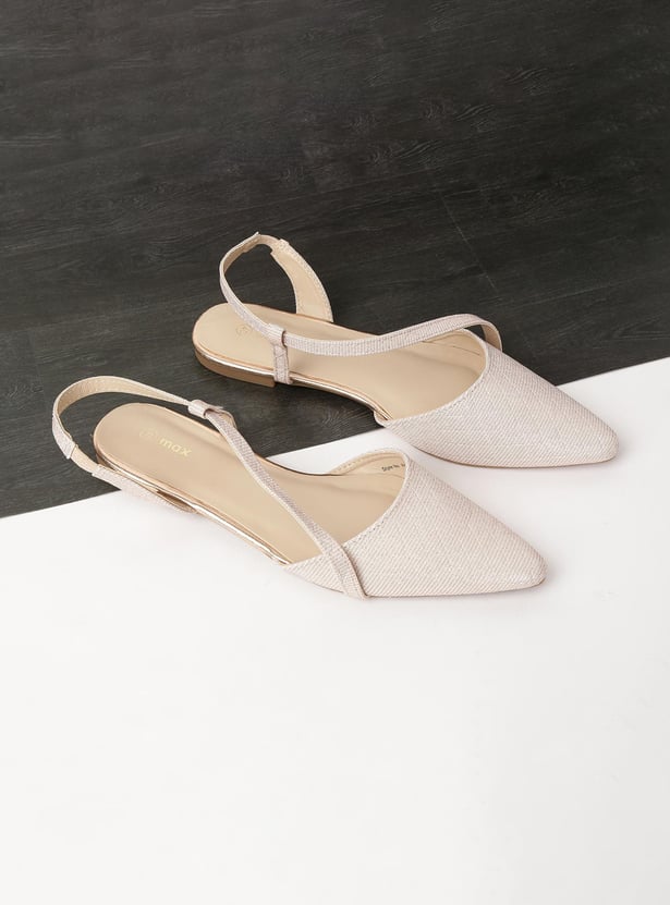 Women Textured Sling Back Mules