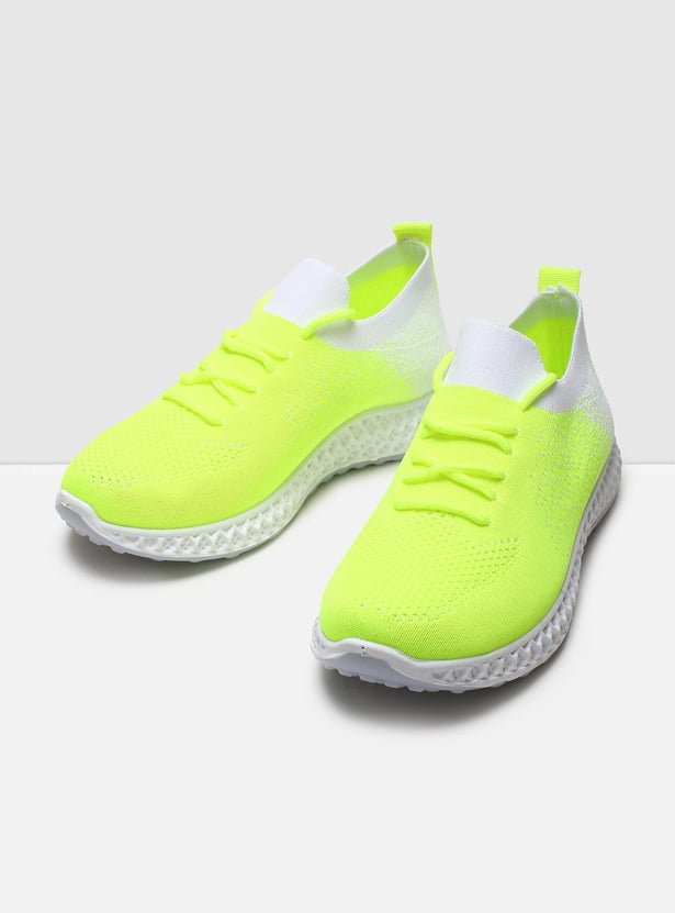 Women Colourblock Lace-Up Sports Shoes