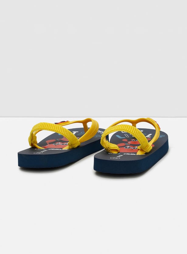 Boys Printed Flip Flop with Sling Back Strap