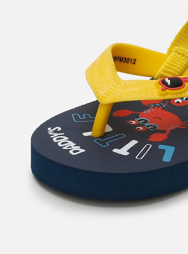 Boys Printed Flip Flop with Sling Back Strap