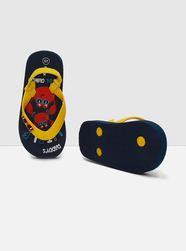 Boys Printed Flip Flop with Sling Back Strap