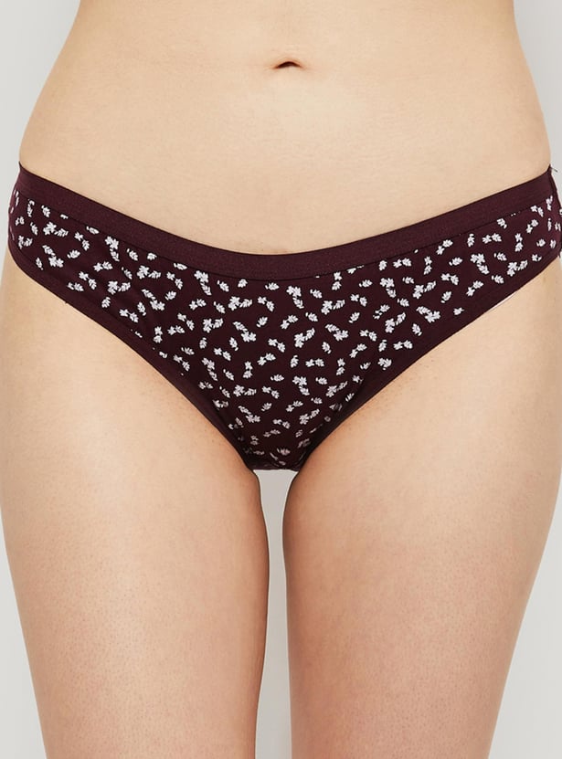 Women Printed Elasticated Bikini Panties - Pack of 3
