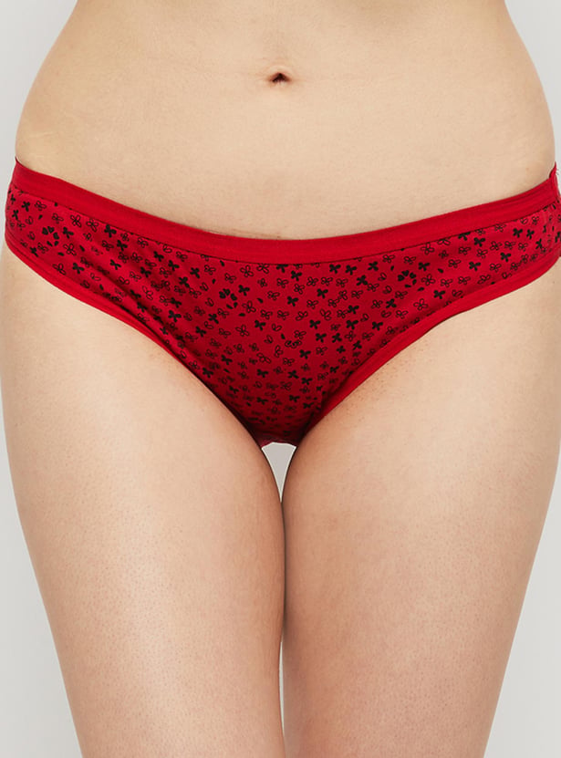 Women Printed Elasticated Bikini Panties - Pack of 3