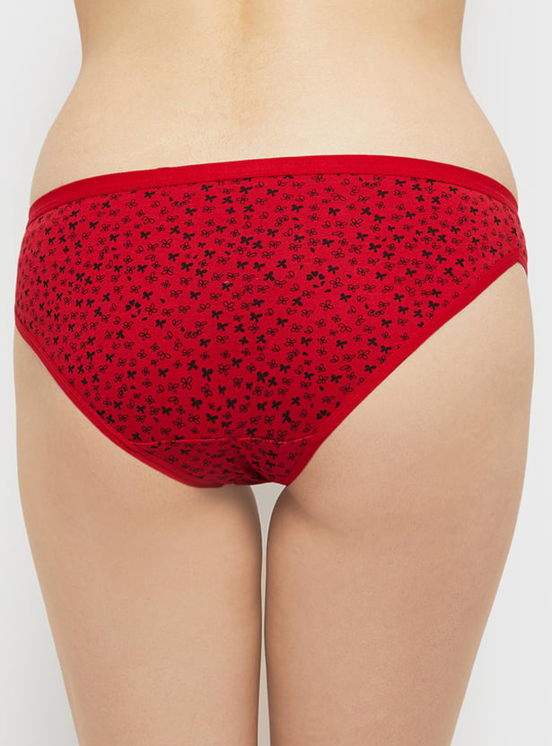 Women Printed Elasticated Bikini Panties - Pack of 3