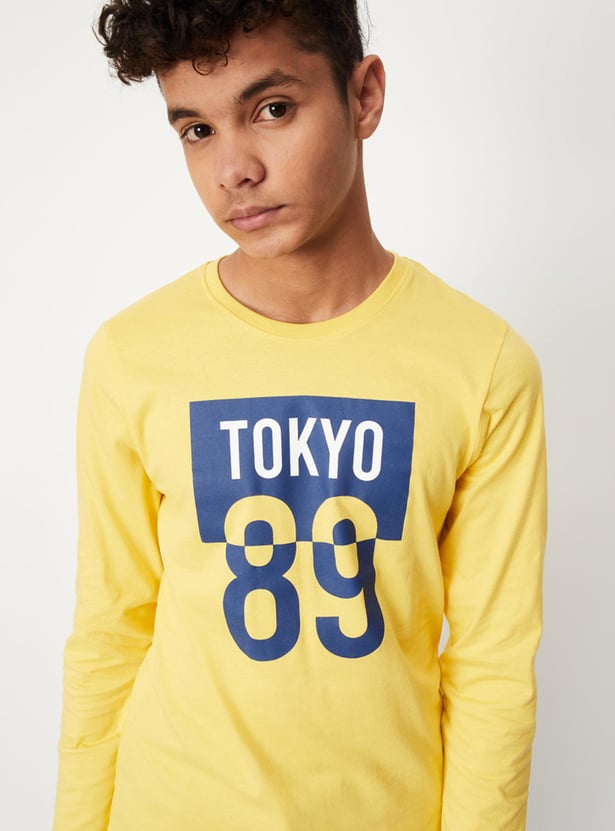 Boys Graphic Printed Long Sleeve T-shirt