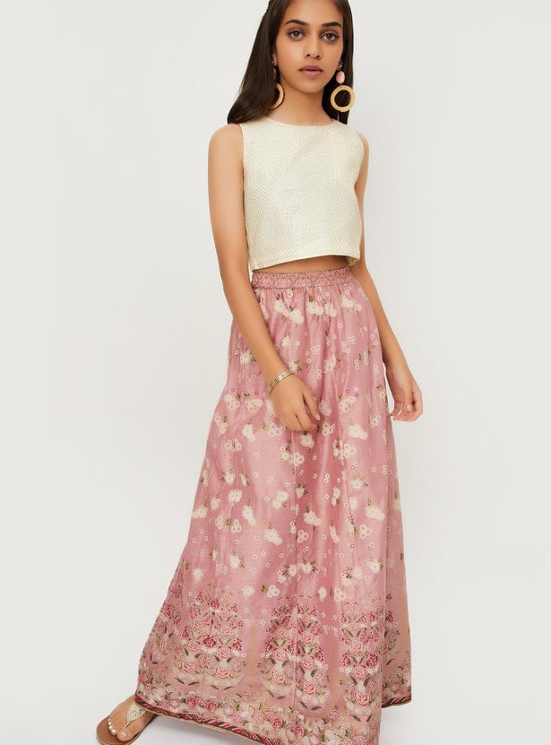 Girls Embriodered Lehenga Set with Dupatta