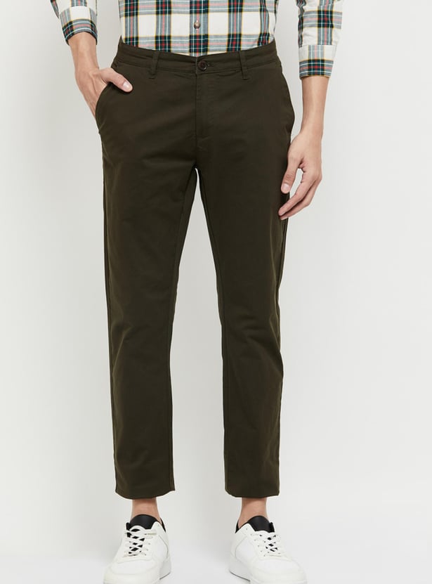 Men Solid Skinny Fit Chinos