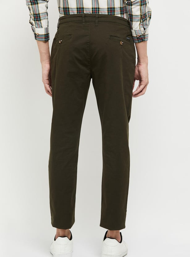 Men Solid Skinny Fit Chinos