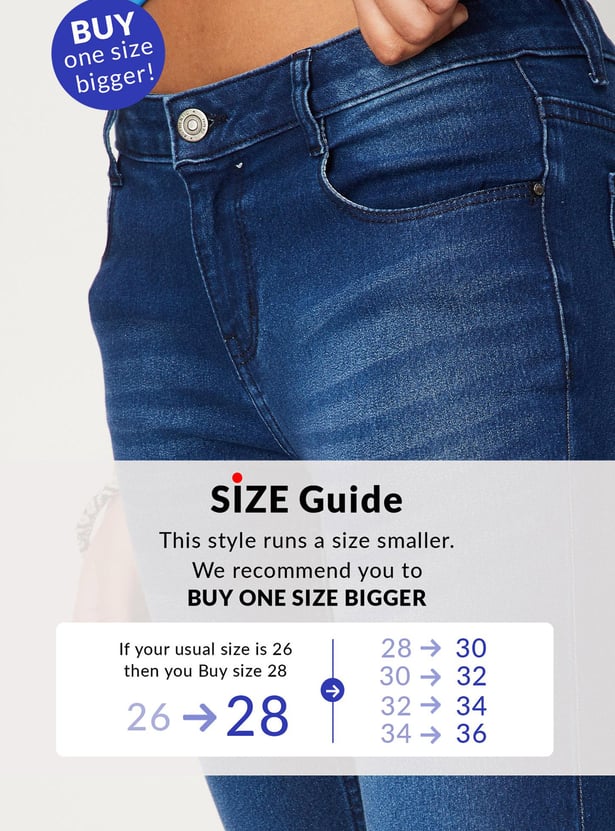 Women Washed Skinny Fit Jeans