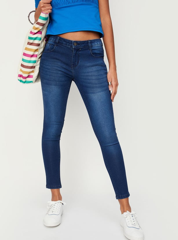 Women Washed Skinny Fit Jeans