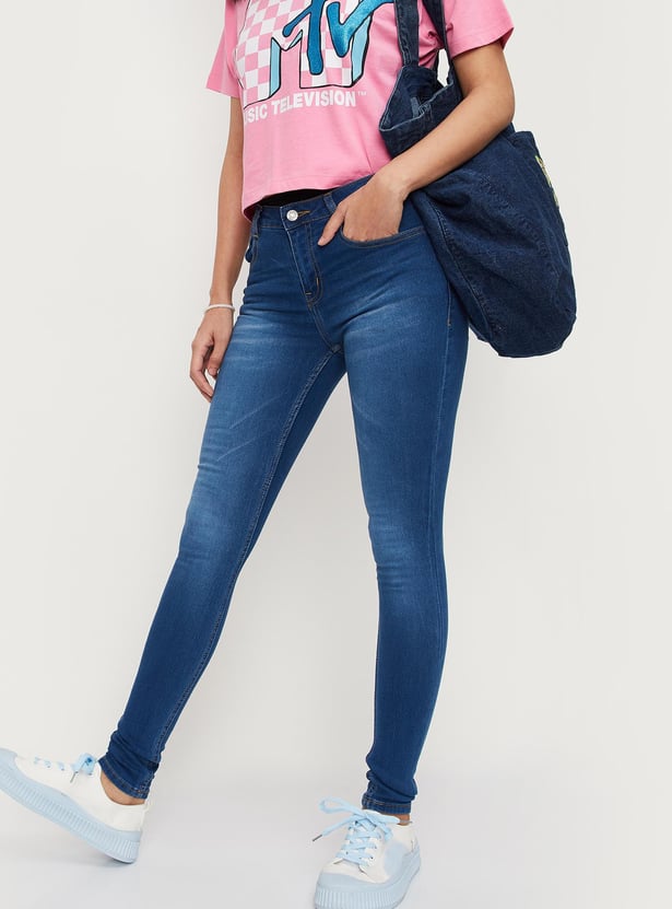 Women Washed Skinny Fit Jeans