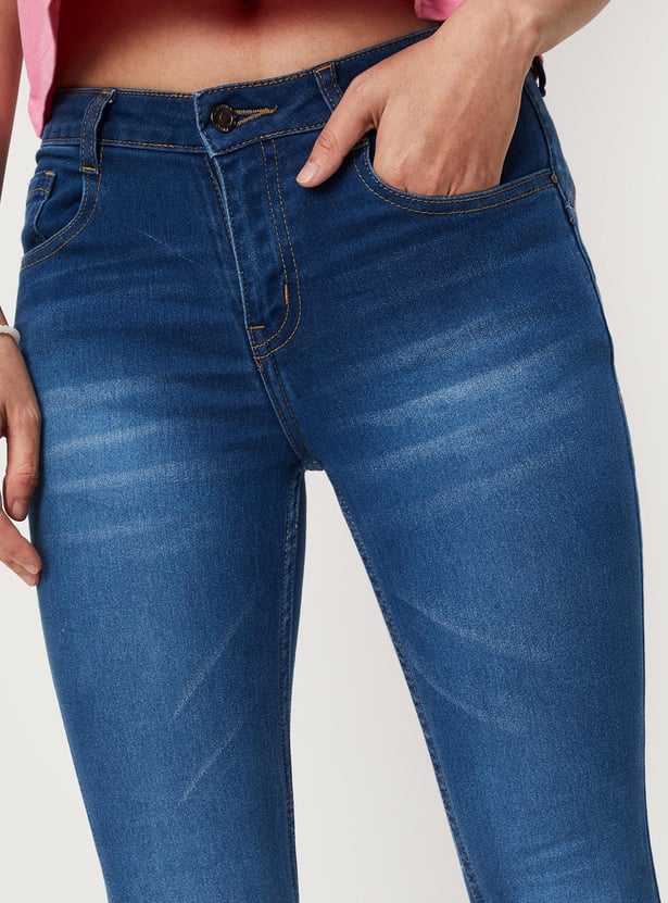 Women Washed Skinny Fit Jeans