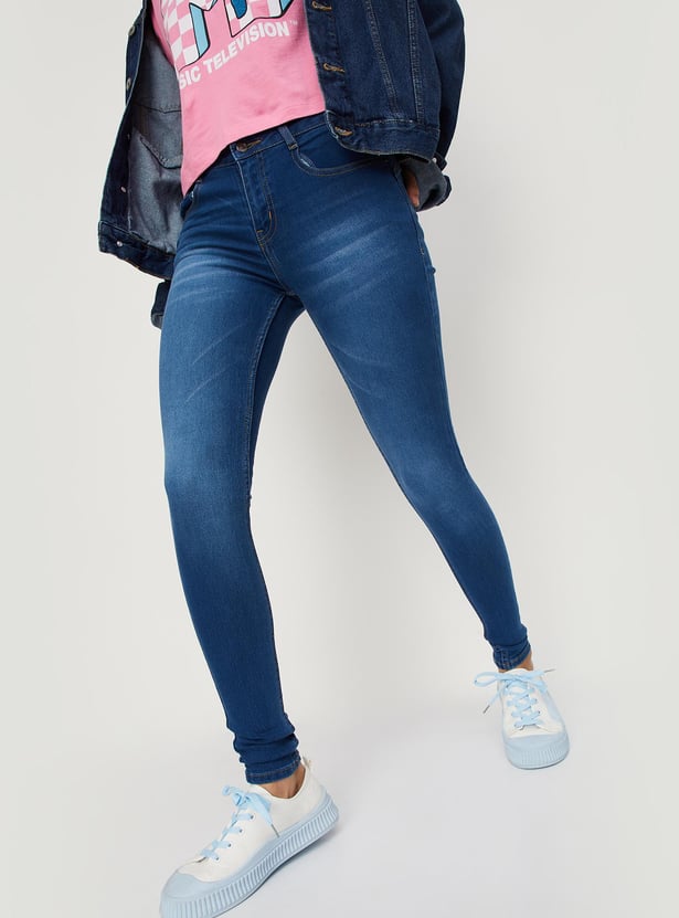 Women Washed Skinny Fit Jeans