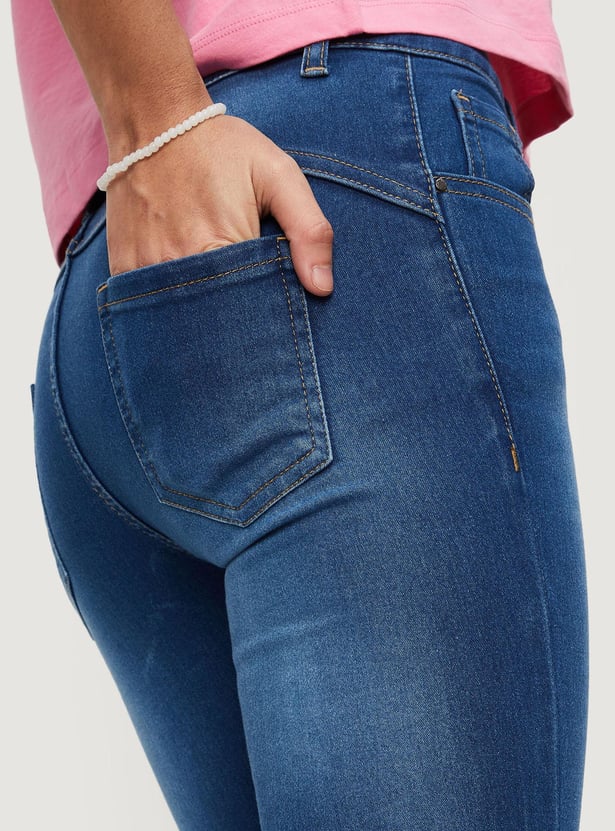 Women Washed Skinny Fit Jeans
