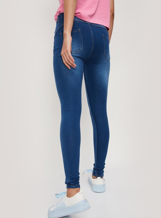 Women Washed Skinny Fit Jeans