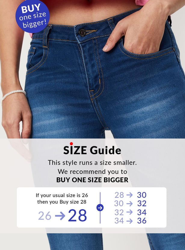 Women Washed Skinny Fit Jeans