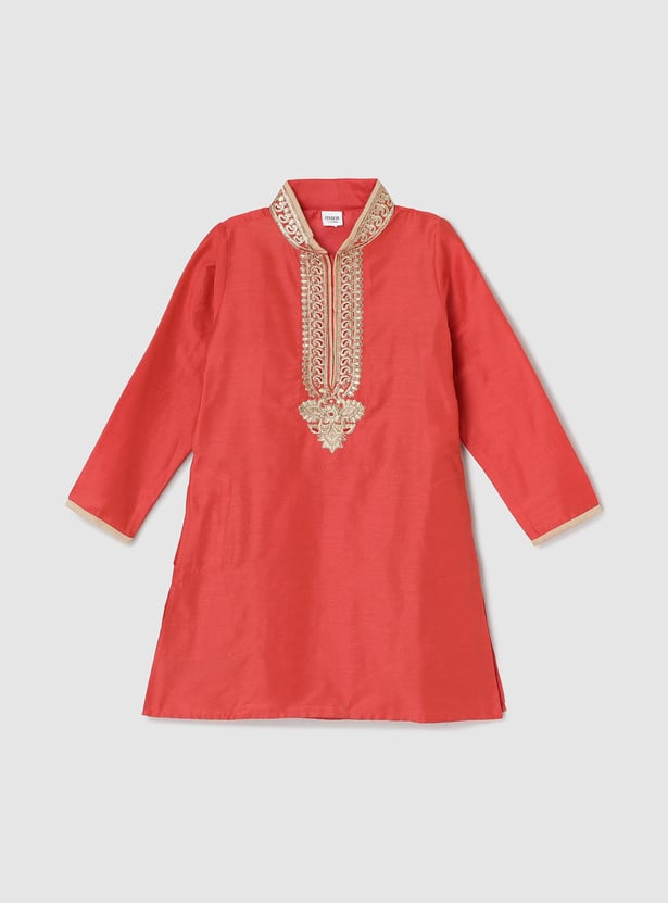 Boys Embroidered Kurta and Pyjamas