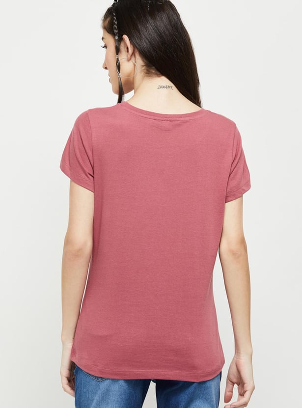 Women Assorted Round Neck T-shirt - Set of 2