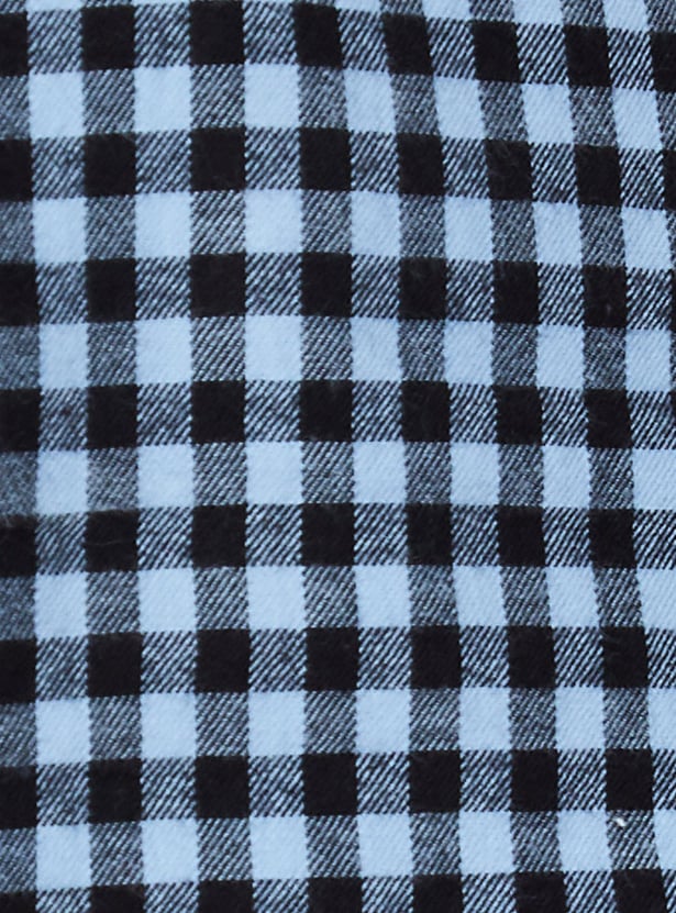 Women Checked Blouson Shirt