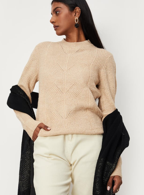 Buy Women Embellished Knit Sweater Online at just