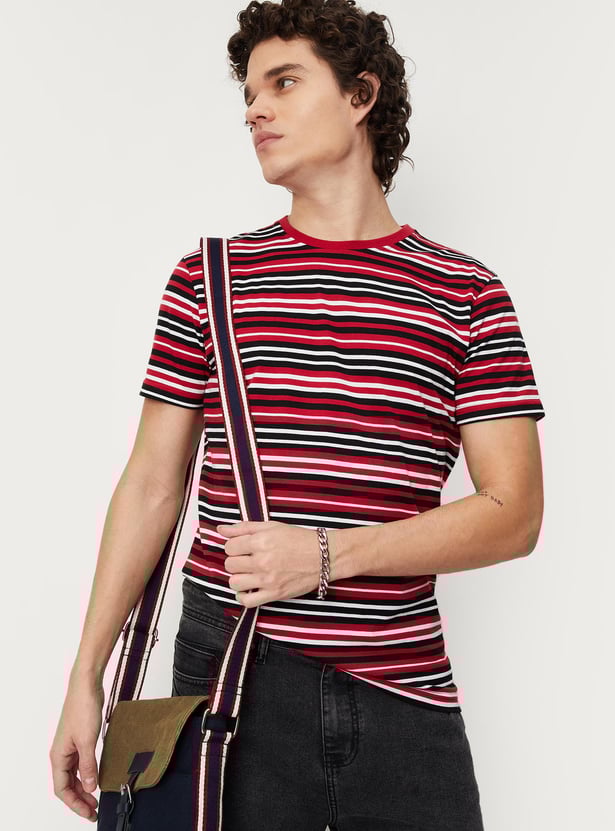 Men Striped Ultra Slim Fit T-shirt