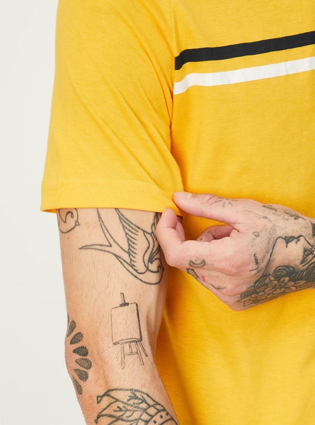 Men Slim Fit Striped T-shirt