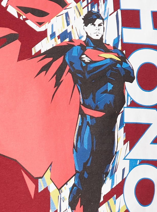 Men Superman Print Ultra Slim Fit T-shirt