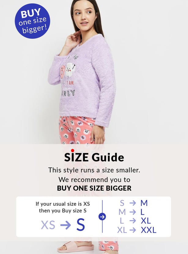 Women Fur Fleece PJ Set