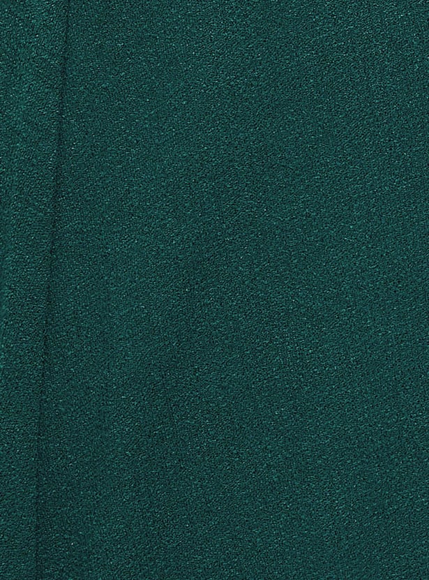 Women Solid Belted A-line Skirt