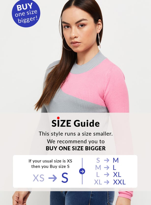 Women Colorblocked Knit Top