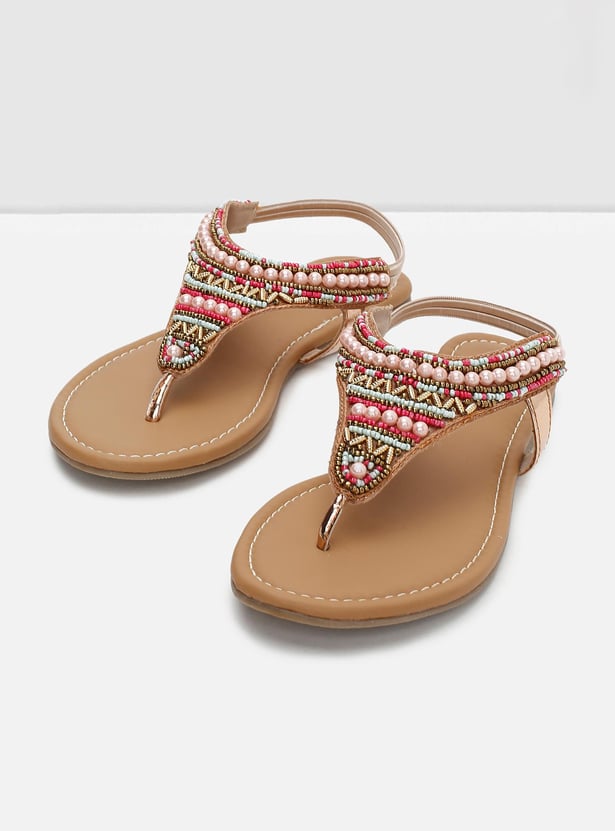 Girls Embellished Slingback Sandals