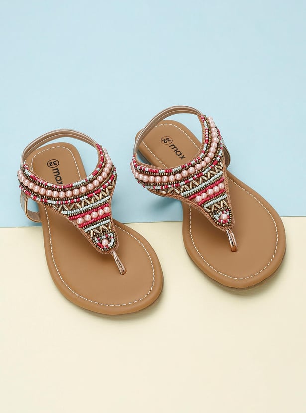 Girls Embellished Slingback Sandals