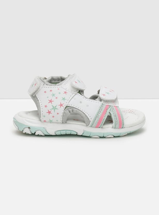 Girls Star Printed Floaters with Velcro Straps