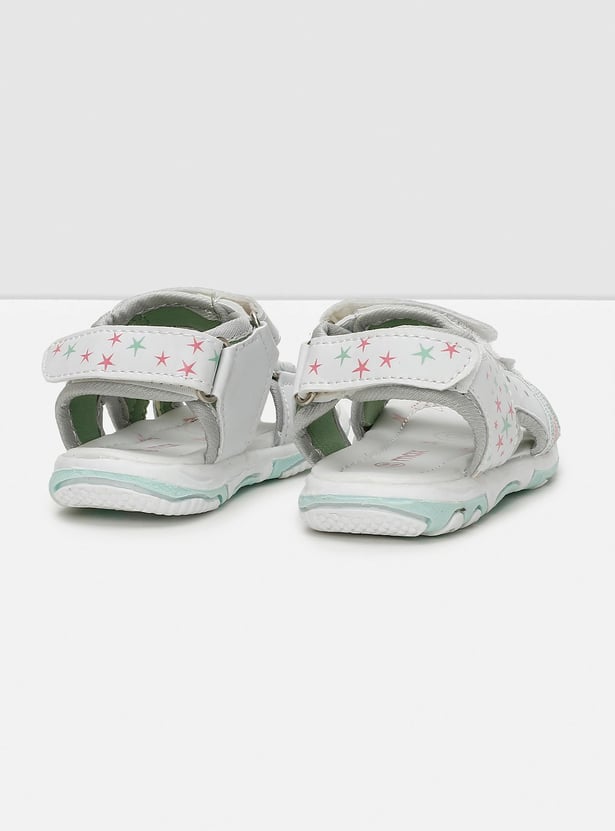 Girls Star Printed Floaters with Velcro Straps