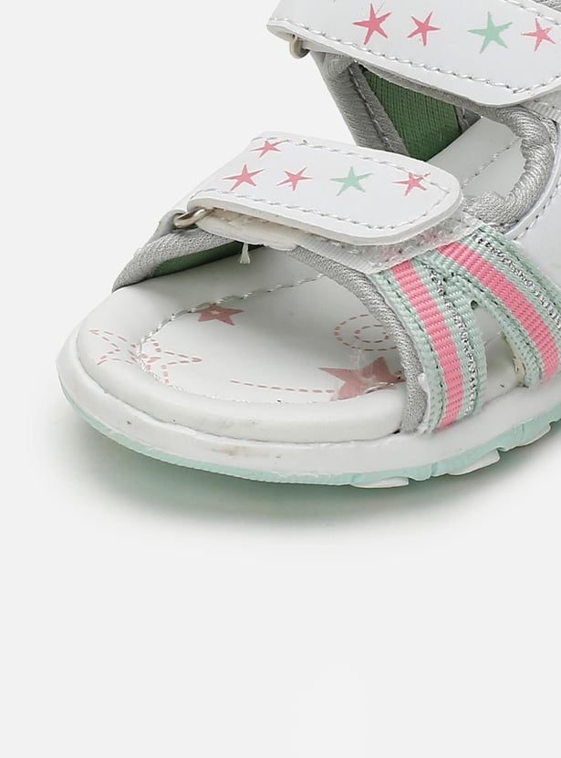 Girls Star Printed Floaters with Velcro Straps