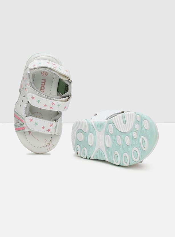 Girls Star Printed Floaters with Velcro Straps